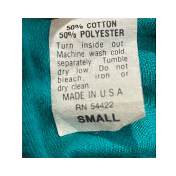 Vintage K.T. Sports Womens Casual Shirt Top Green Floral 3/4 Sleeve S - Picture 6 of 7